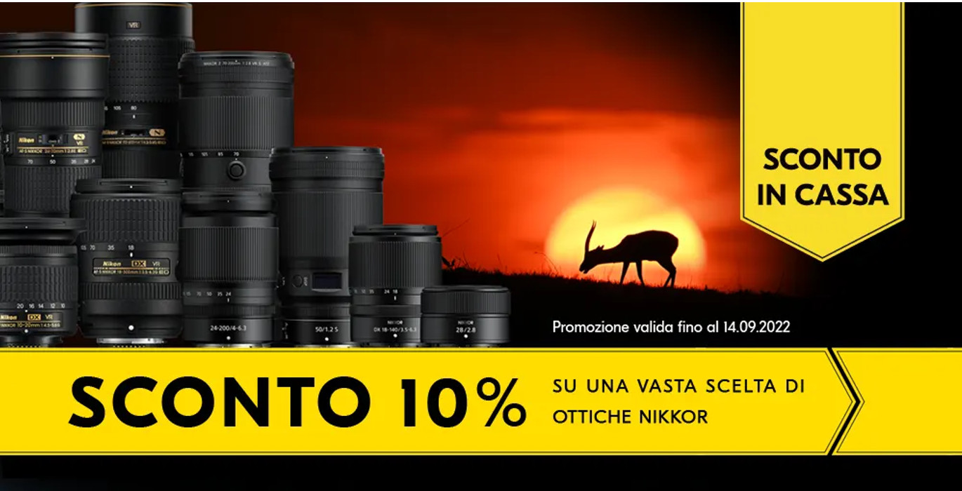 Nikon sconto in cassa settembre 2022