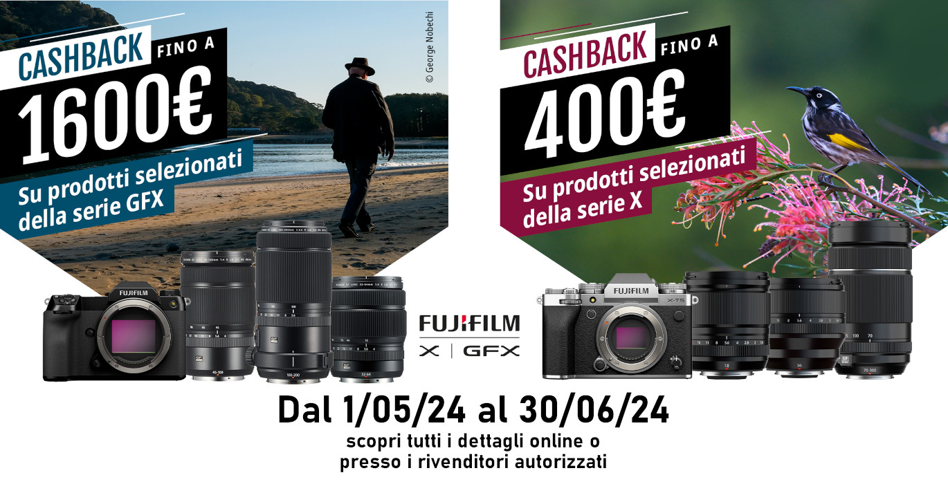 Fujifilm Cashback su prodotti Serie X e GFX