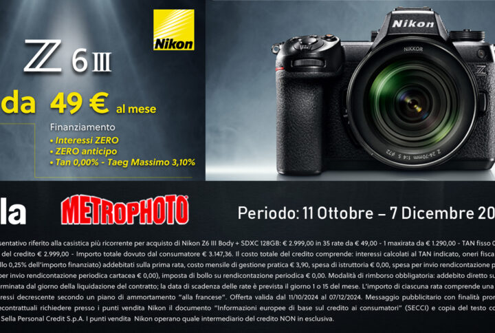 Acquista la Nikon Z6 III con Maxirata a Tasso Zero da Metrophoto Roma